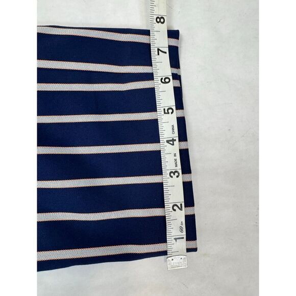 Twee Preppy Banana Republic Ryan Striped Dress Pants Trousers Navy 6 - Picture 6 of 8